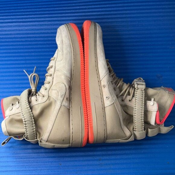 Size 13- Men’s Nike Special Force AF1 Khaki Sneaker Boots RARE 864024-205 - Picture 6 of 8